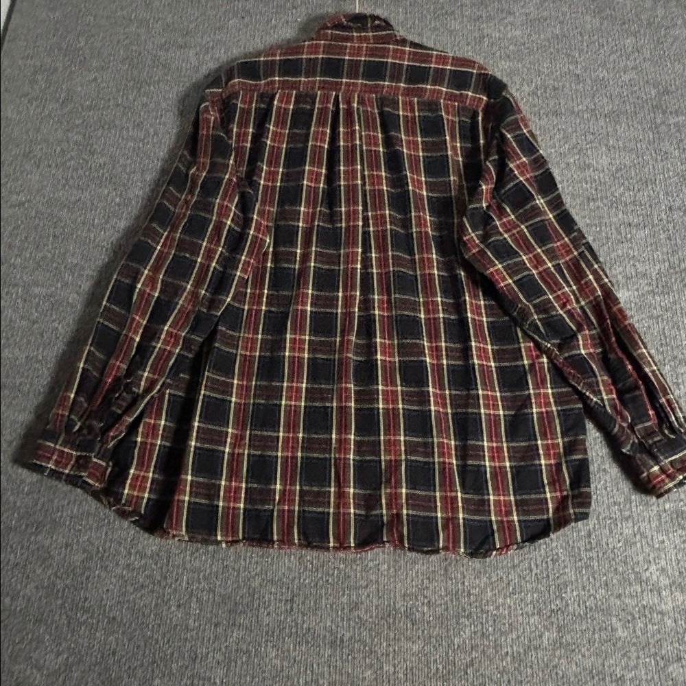 LL Bean Scotch Plaid Flannel Shirt Mens XL Blue Traditional Fit Button Down - Picture 2 of 11